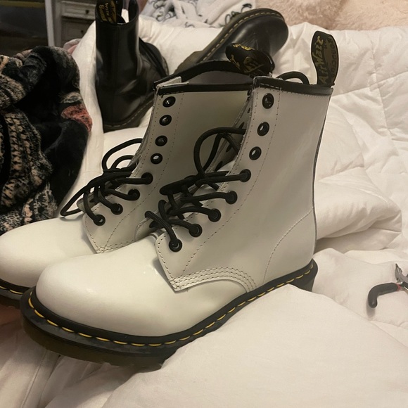 Doc Martens, Dr. Martens White Boots - Picture 2 of 2